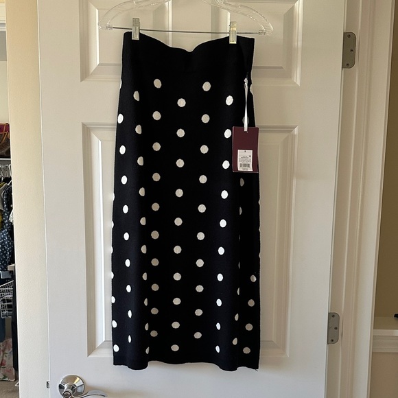 Black and White Polka Dot Skirt - Picture 1 of 1